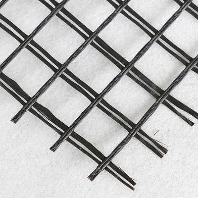 High Strength 30-150kN/M Fiberglass Geogrid For Enhancing Slope Stability