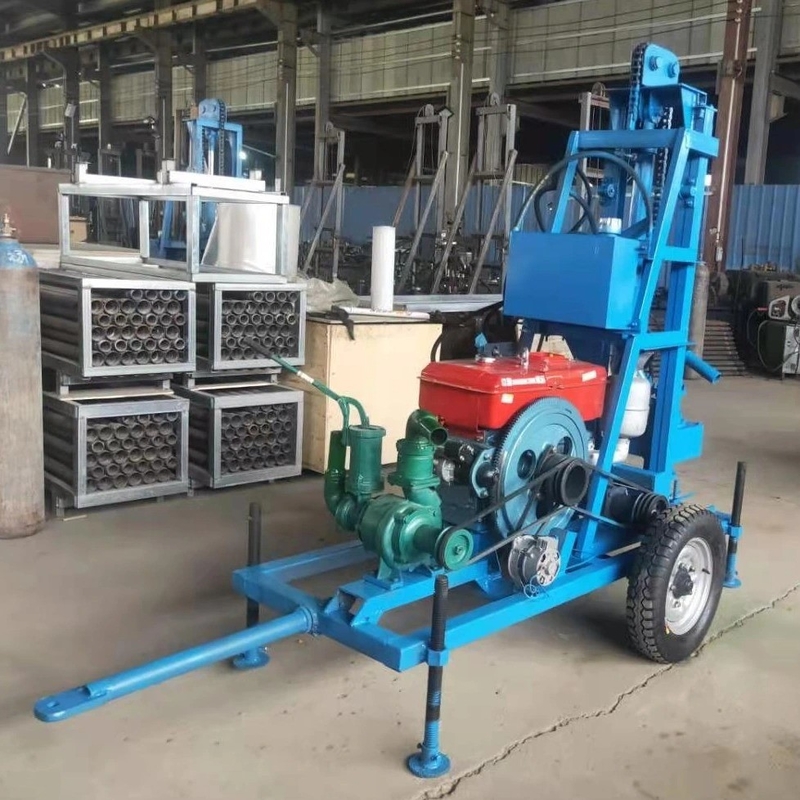 Portable Household Well Drilling Rig Machine Gasoline Hydraulic Drilling Machine