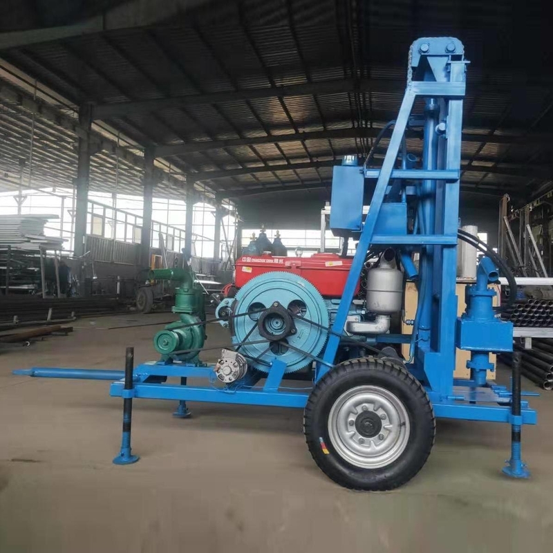 Diesel Engine Well Drilling Rig Machine 360 Degree Rotary Drill Rig