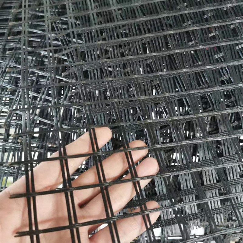 Fiberglass Asphalt Reinforcement Geogrid Machine Mesh High Tensile Strength
