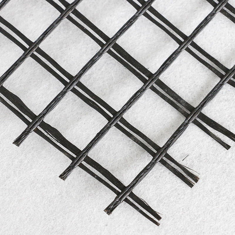 High Strength 30-150kN/M Fiberglass Geogrid For Enhancing Slope Stability