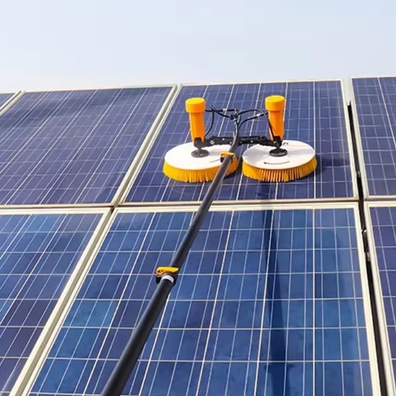 Solar Panel Cleaning Rotating Brush Double-Head Solar Panel Cleaning Robot Equipment