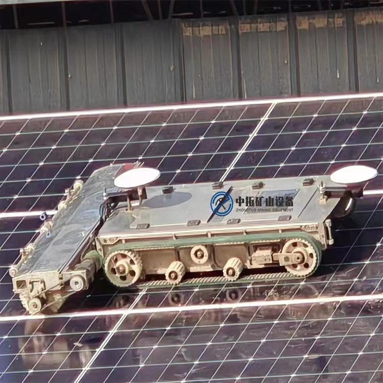 Middle East market Photovoltaic Panel cleaning robot Remote Control and Tracked Solar Panel Cleaner