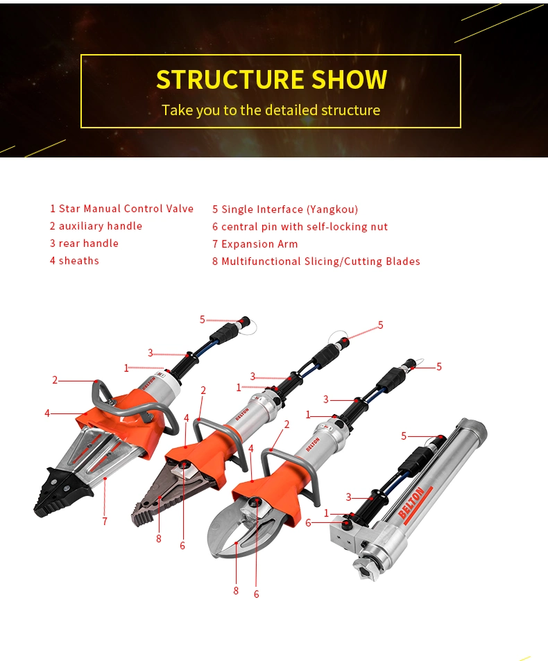 Hydraulic Combi Tool 72MPa Battery Hydraulic Cutter and Spreader
