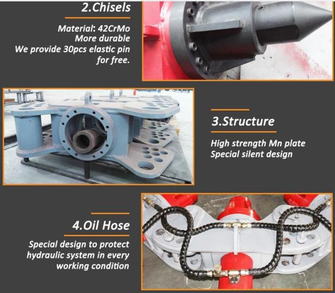 Big Crush Breaker Round / Square Hydraulic Concrete Pile Head Cutter
